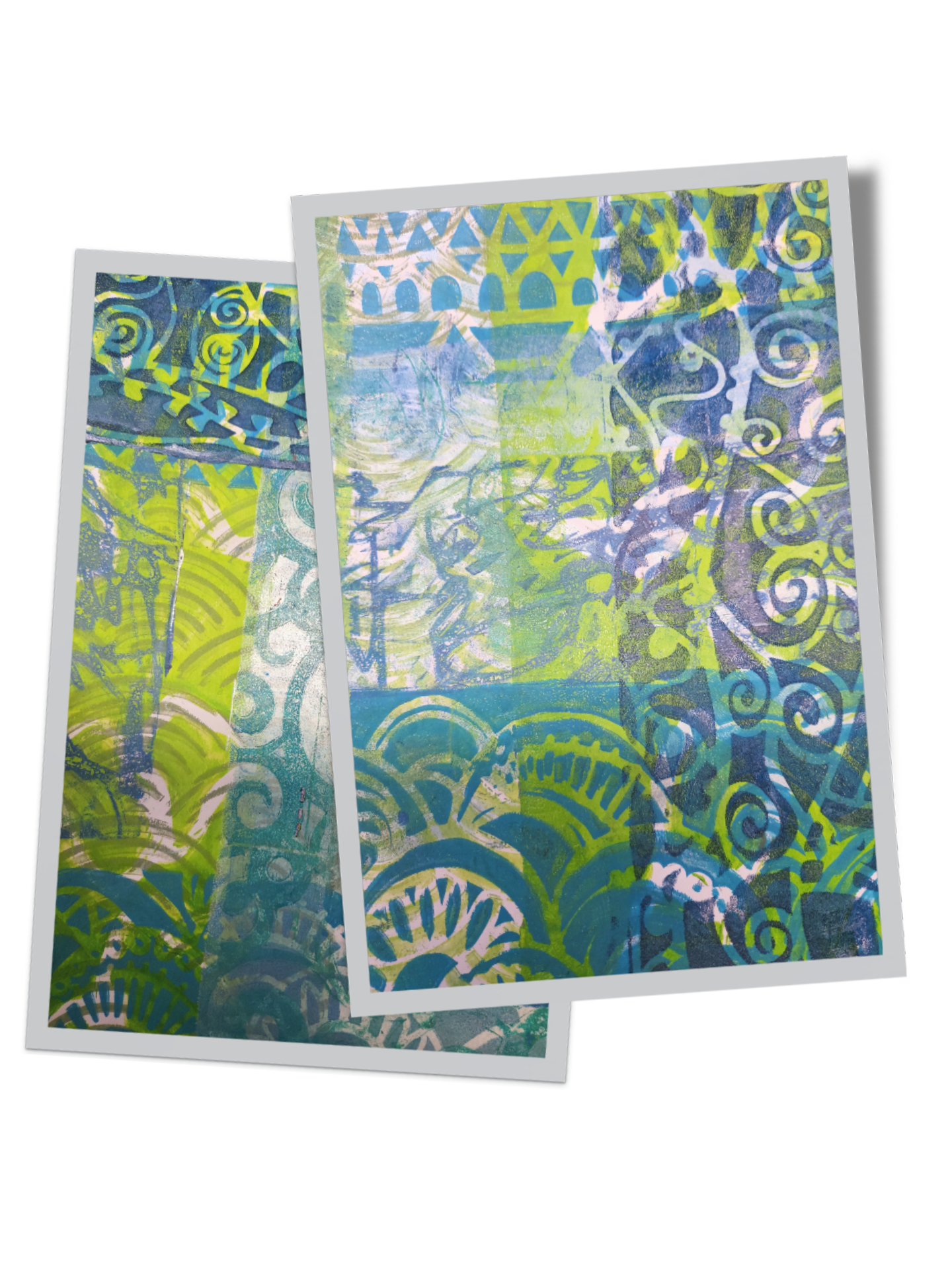 Lime, Blue, Teal, Writing, Metallic 8.5"x11" Cardstock (2 sheets)