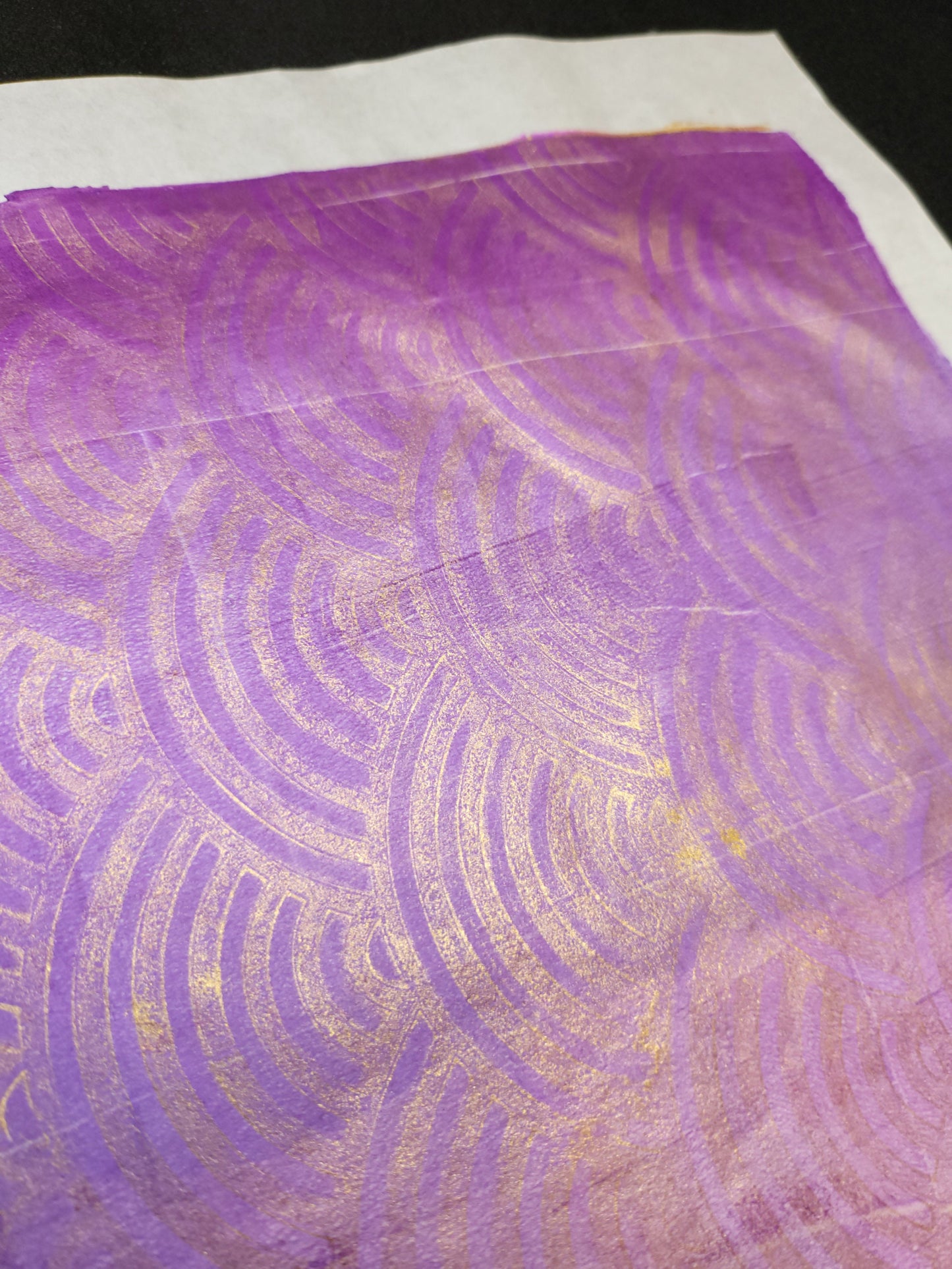 Purple and Gold Rainbow 9.5" x 13" Rice Paper