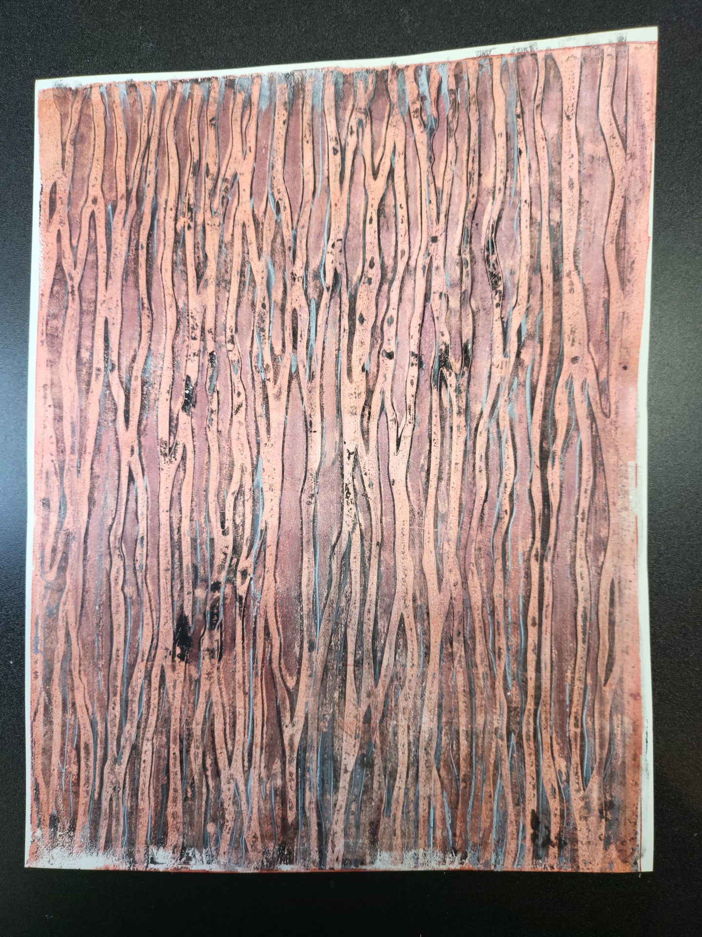 Copper, Black, Teal, Stripes 8.5"x11" Cardstock