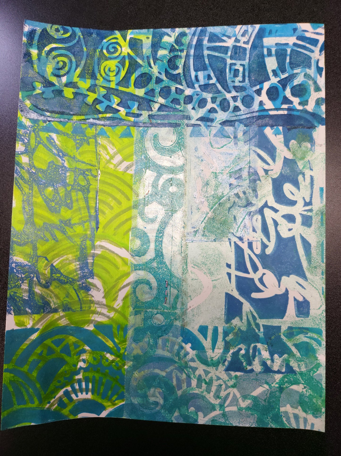 Lime, Blue, Teal, Writing, Metallic 8.5"x11" Cardstock (2 sheets)
